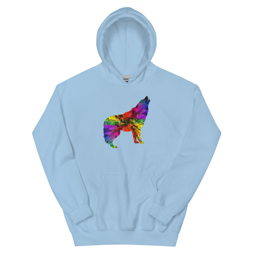 Technicolour Wolf Unisex Hoodie