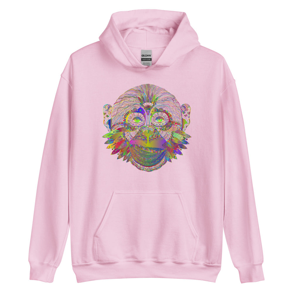 Multi Coloured Monkey Unisex Hoodie