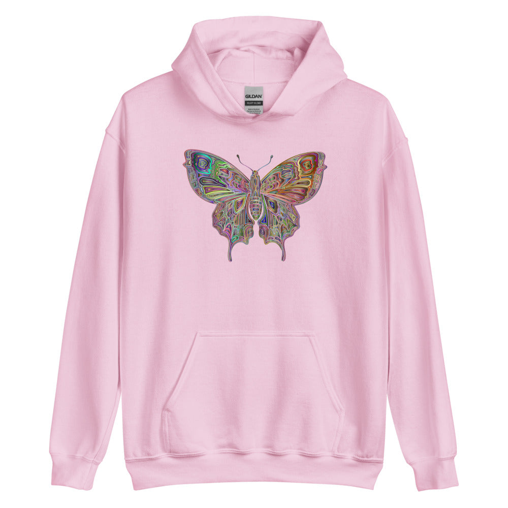 Multi Coloured Butterfly  Unisex Hoodie