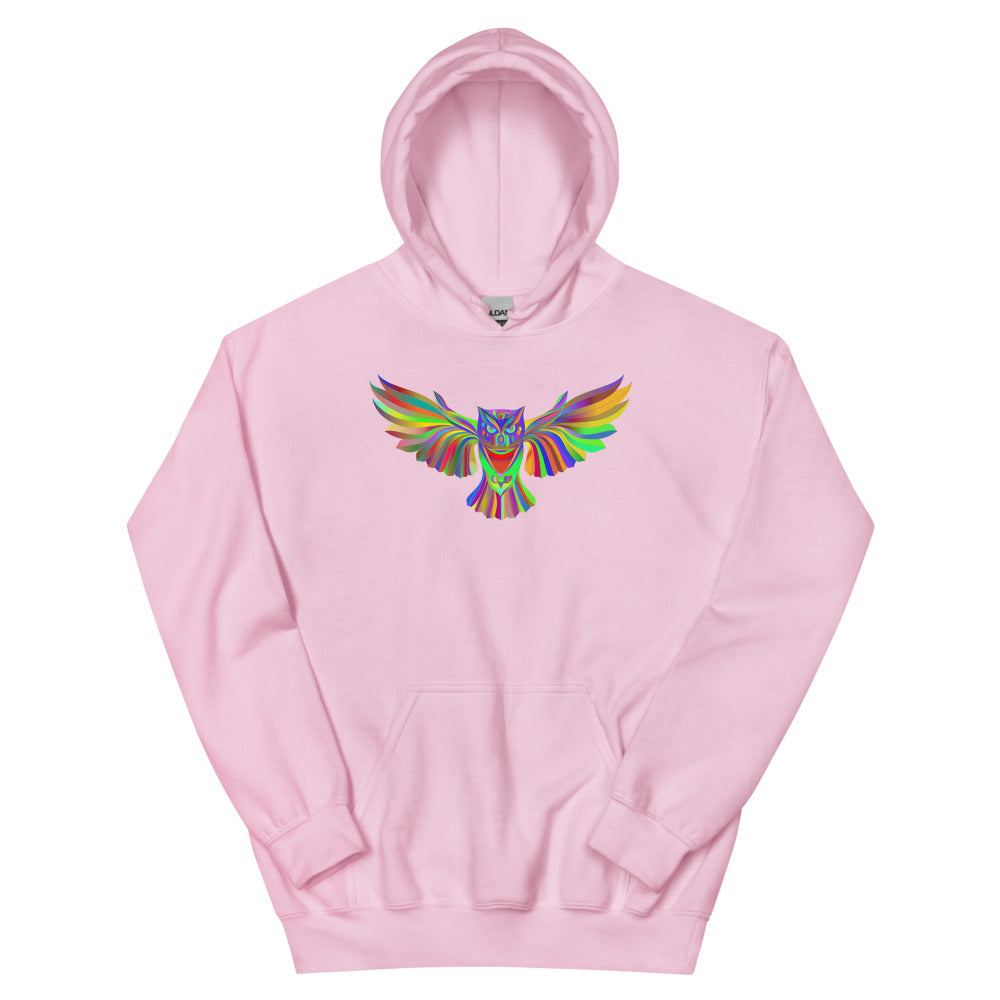 Multi Coloured Owl Unisex Hoodie