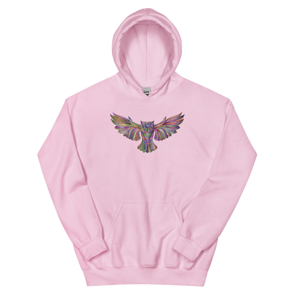 Multi Coloured Owl Unisex Hoodie