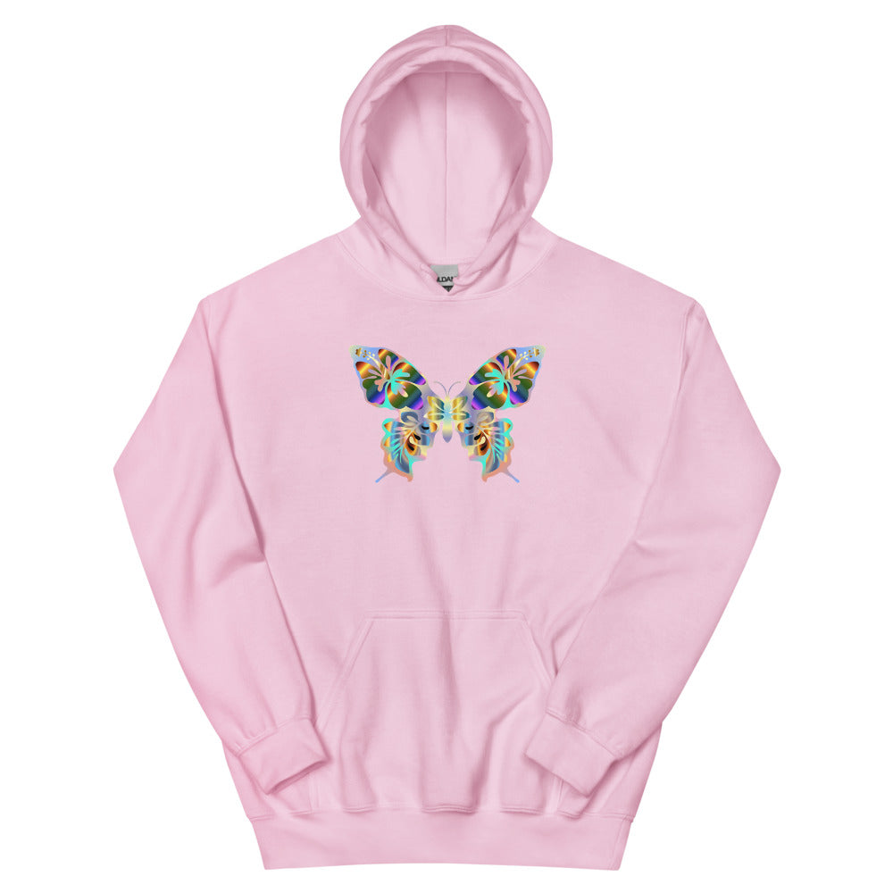 Multi Coloured Butterfly  Unisex Hoodie