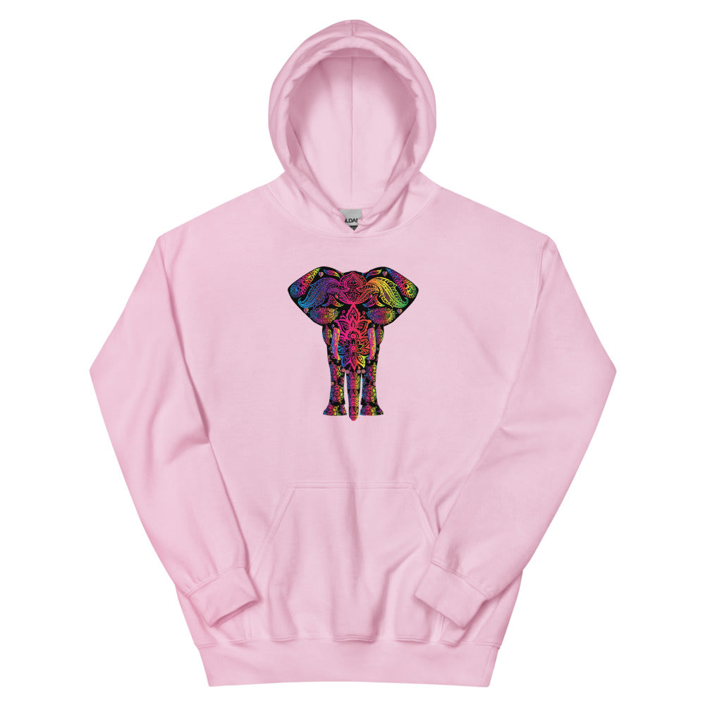 Elephant Face Colour Unisex Hoodie