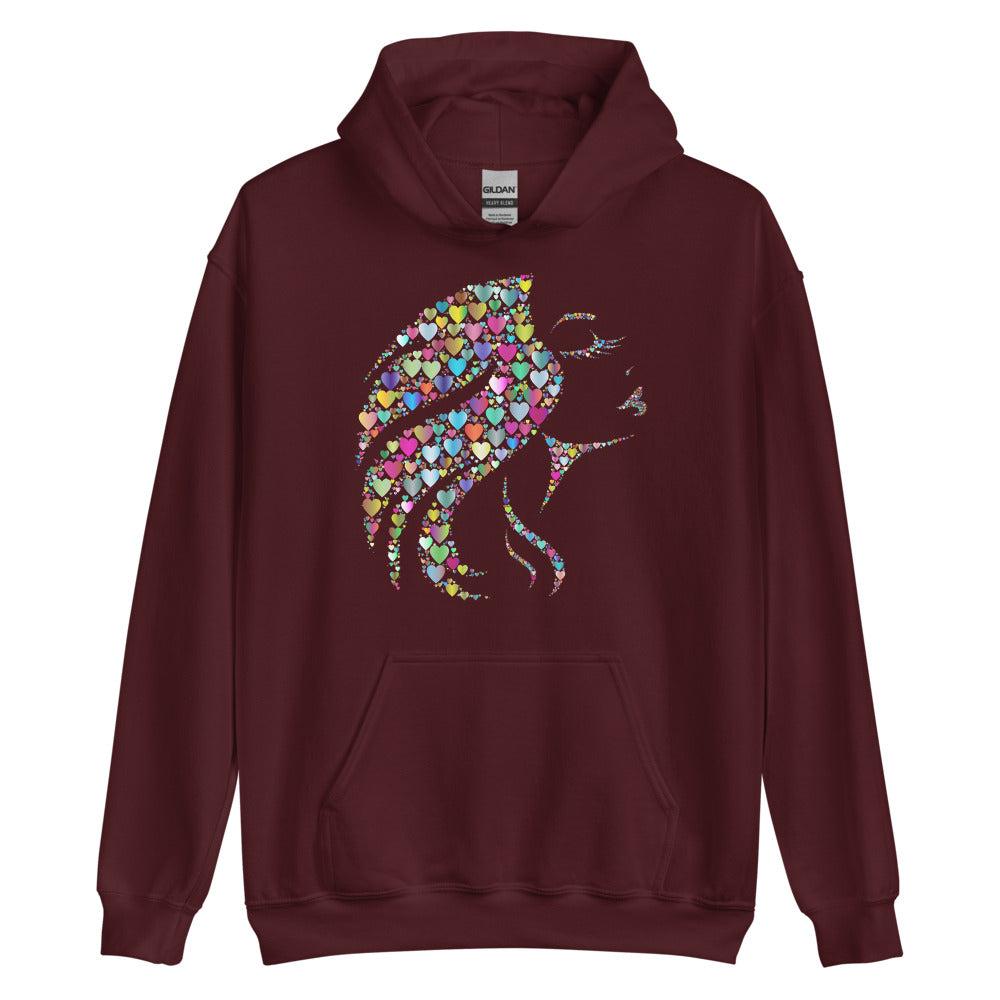 Multi Coloured Woman Unisex Hoodie