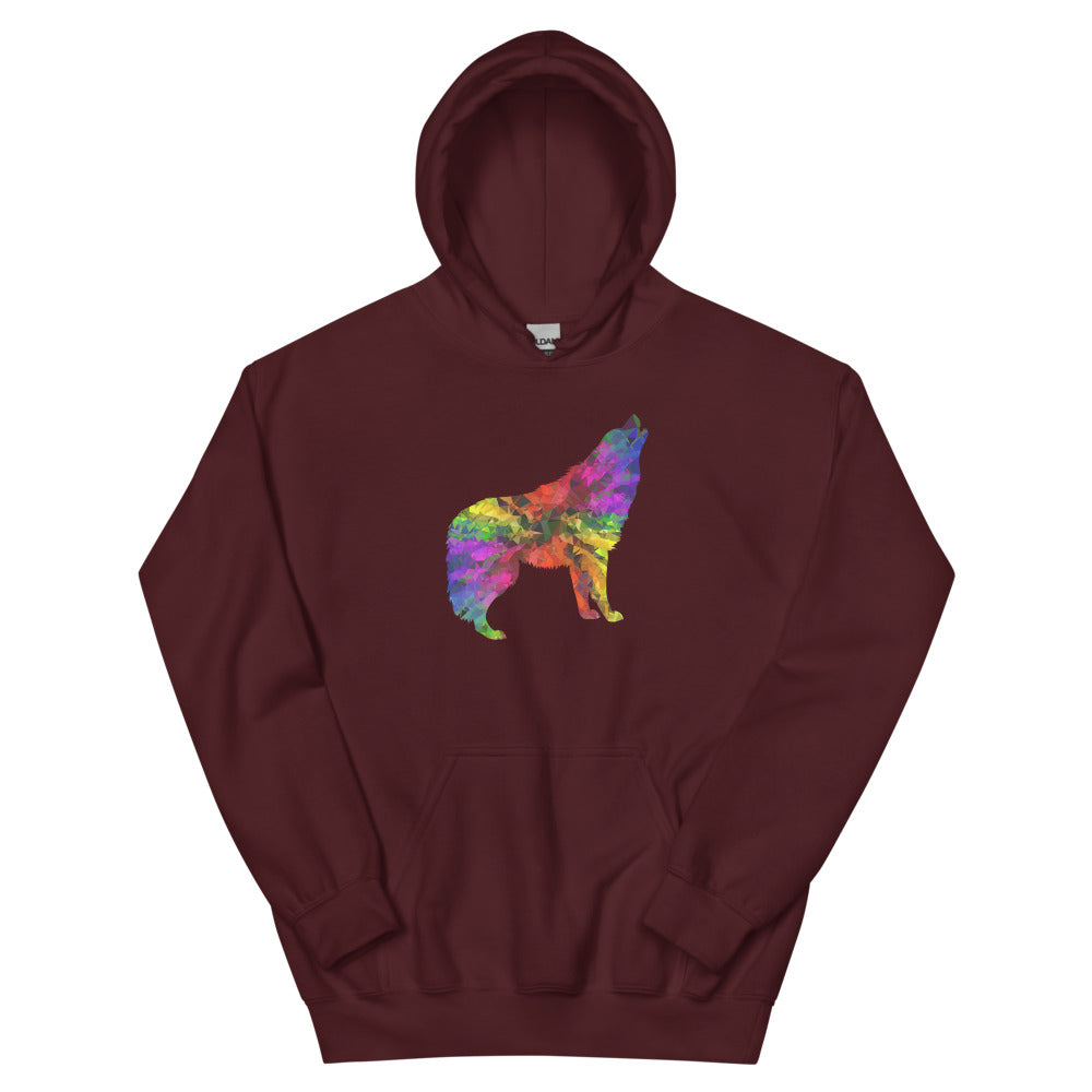 Technicolour Wolf Unisex Hoodie