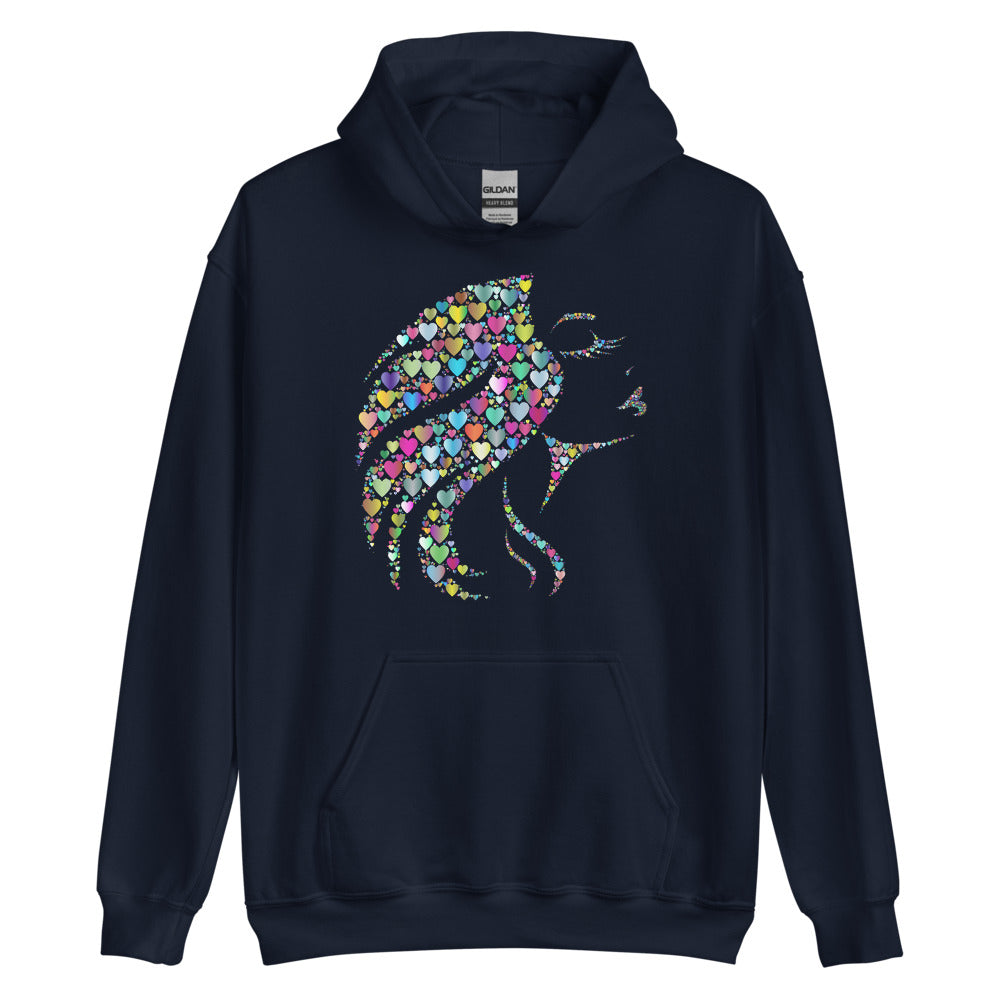 Multi Coloured Woman Unisex Hoodie