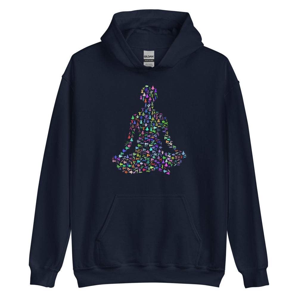 Multi Coloured Yogi Unisex Hoodie