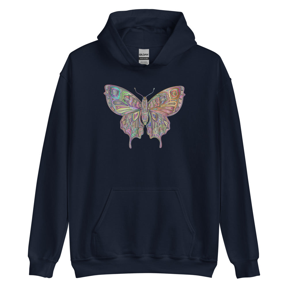 Multi Coloured Butterfly  Unisex Hoodie