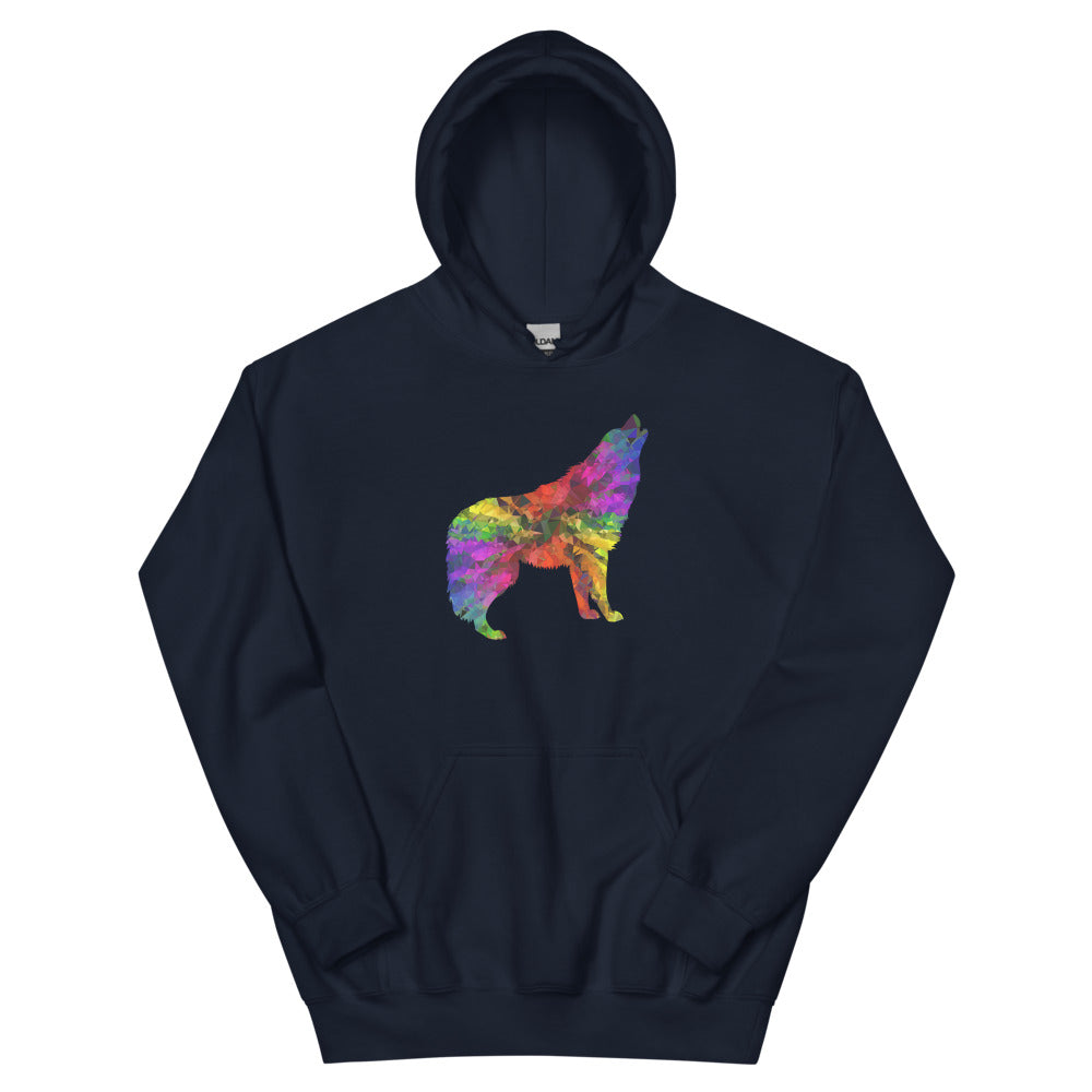 Technicolour Wolf Unisex Hoodie