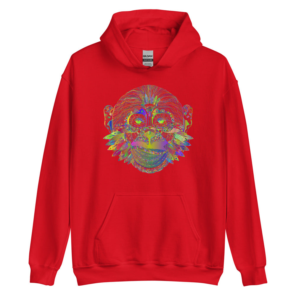 Multi Coloured Monkey Unisex Hoodie