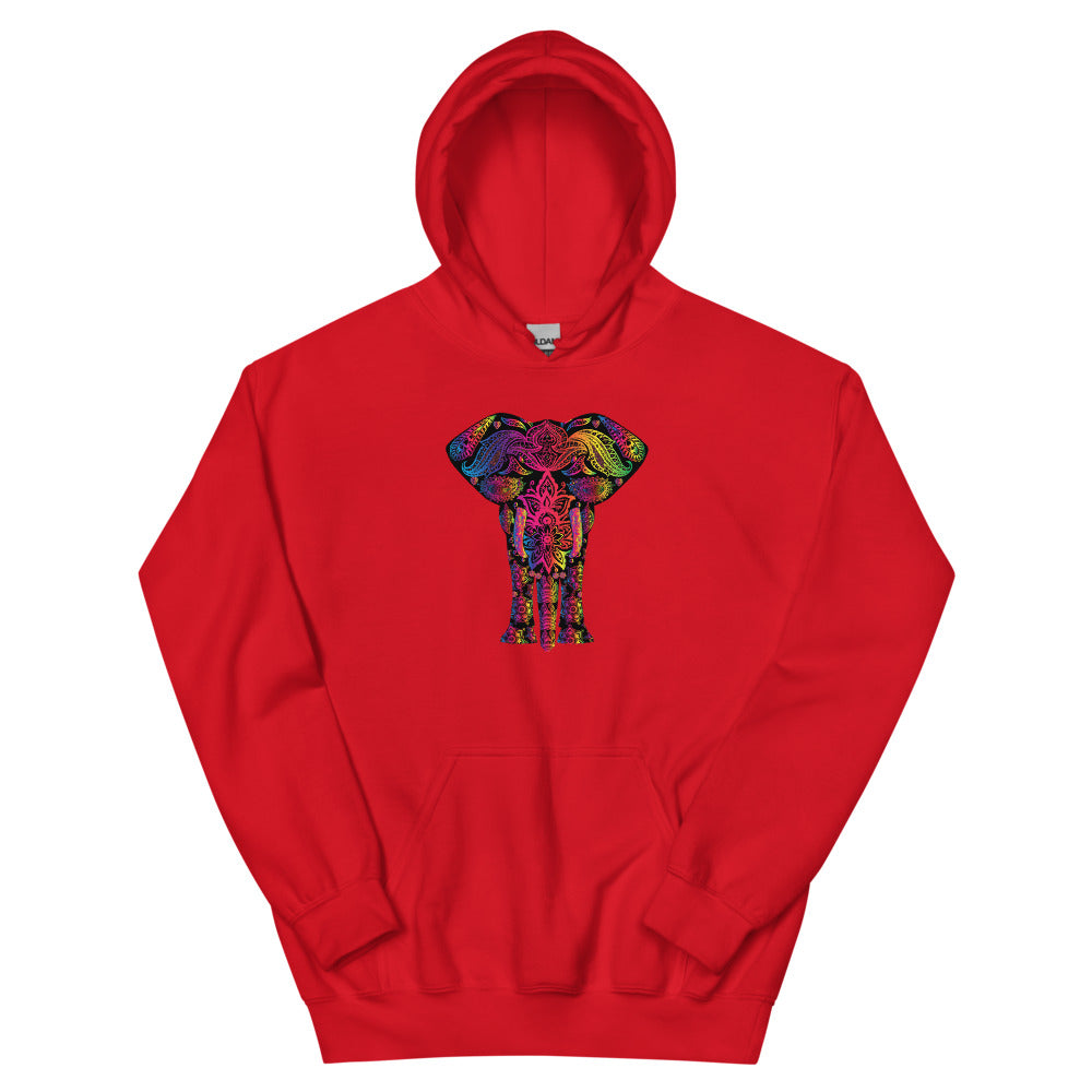 Elephant Face Colour Unisex Hoodie