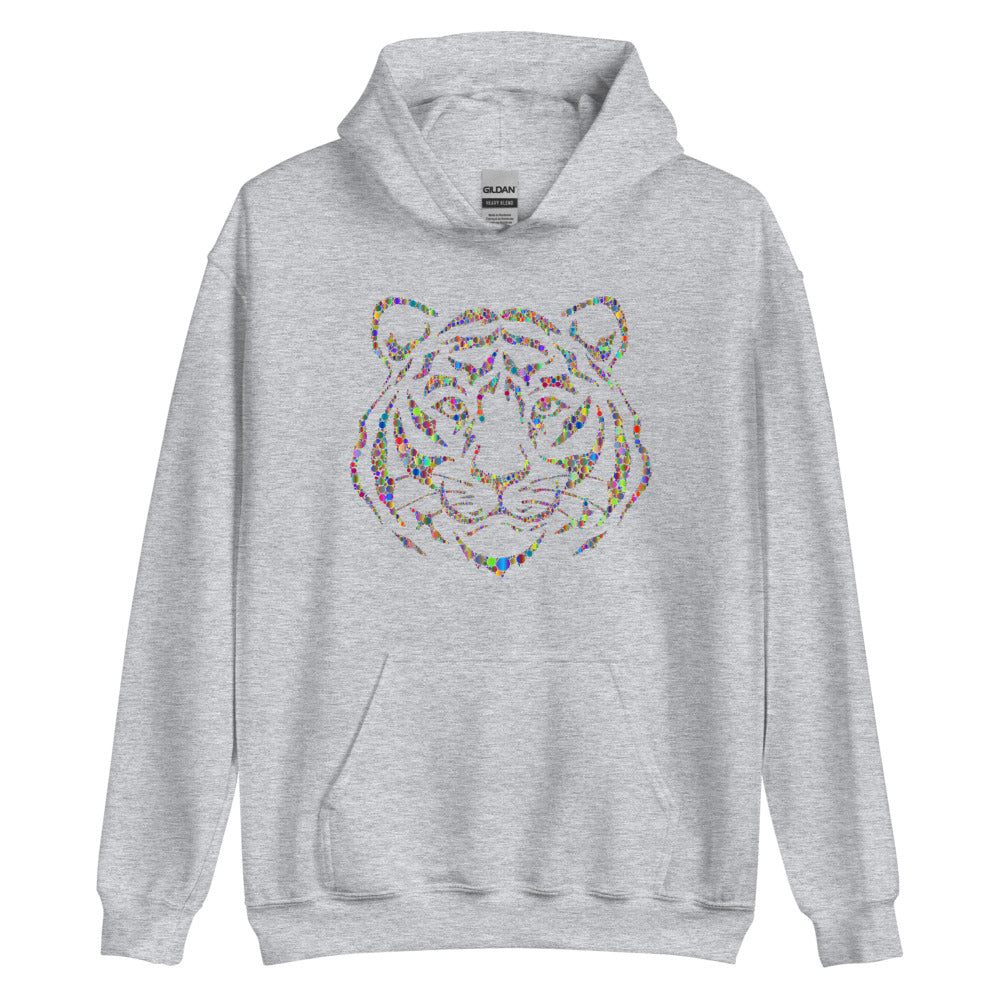 Multi Coloured Tiger Unisex Hoodie