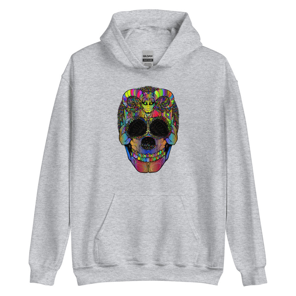 Multi Coloured Skull Unisex Hoodie