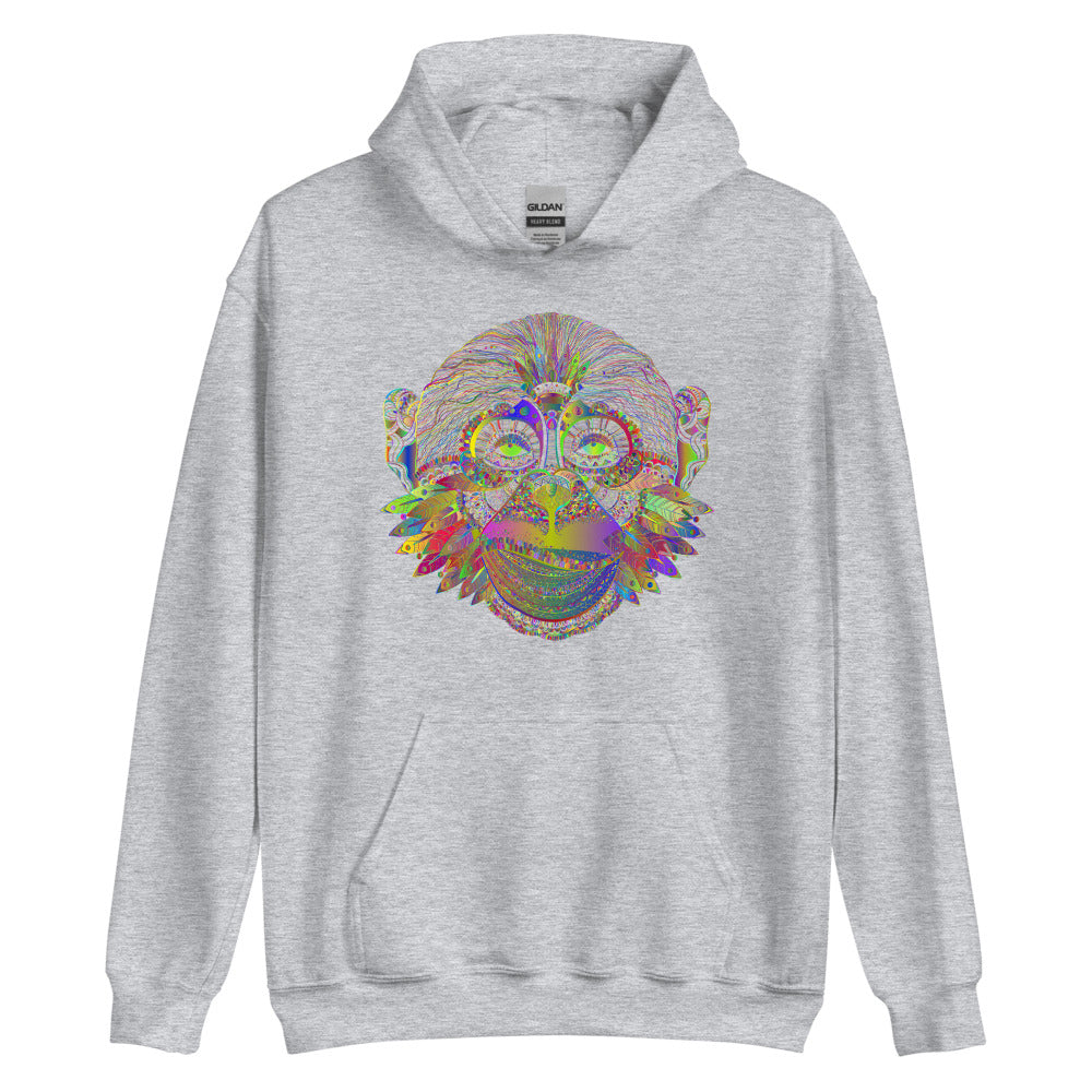 Multi Coloured Monkey Unisex Hoodie