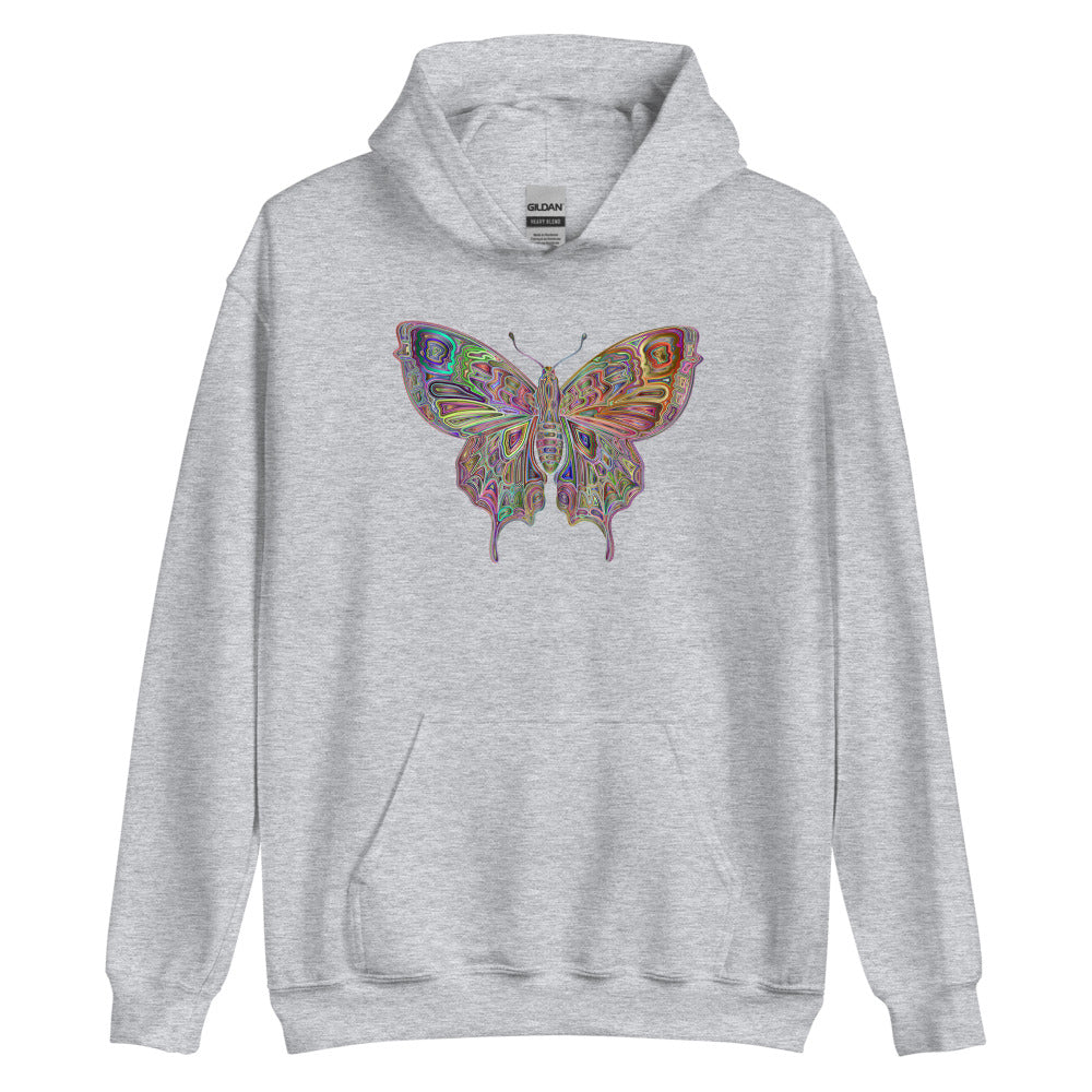 Multi Coloured Butterfly  Unisex Hoodie