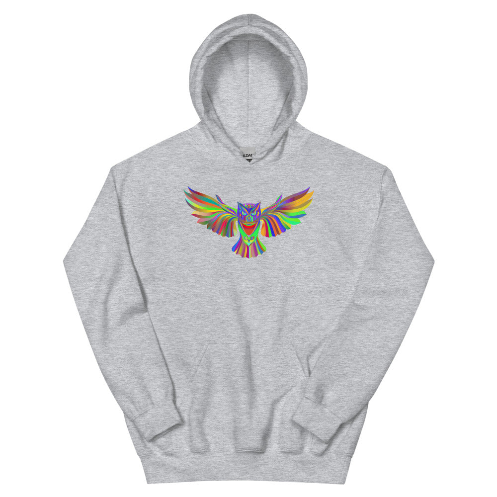 Multi Coloured Owl Unisex Hoodie