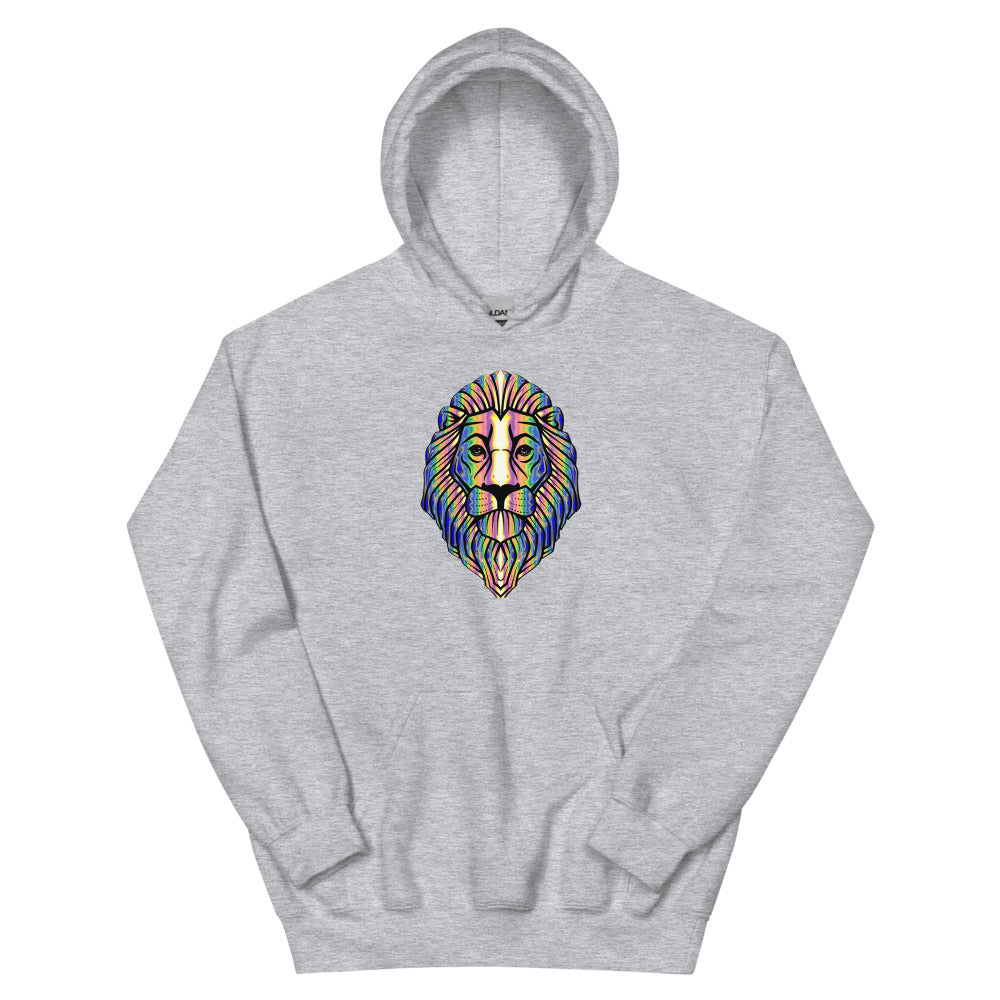 Multi Coloured Lion Unisex Hoodie