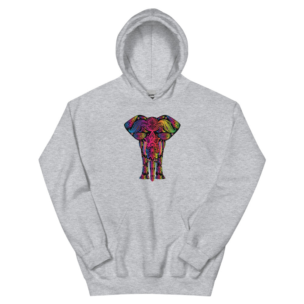 Elephant Face Colour Unisex Hoodie