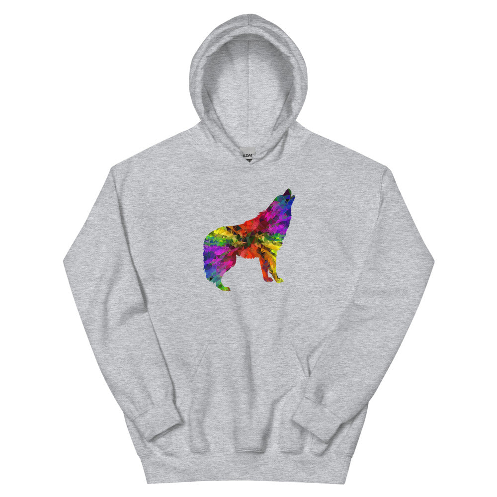 Technicolour Wolf Unisex Hoodie