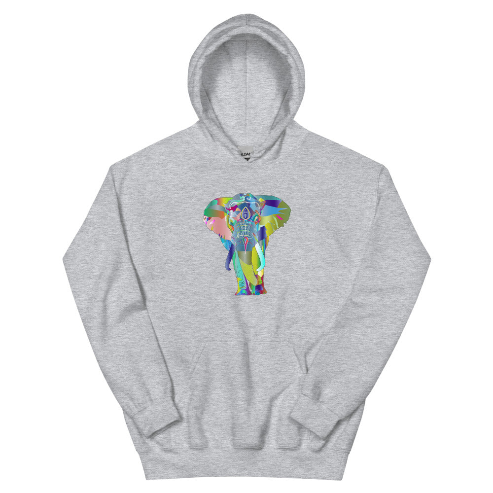 Elephant Face Colour Unisex Hoodie