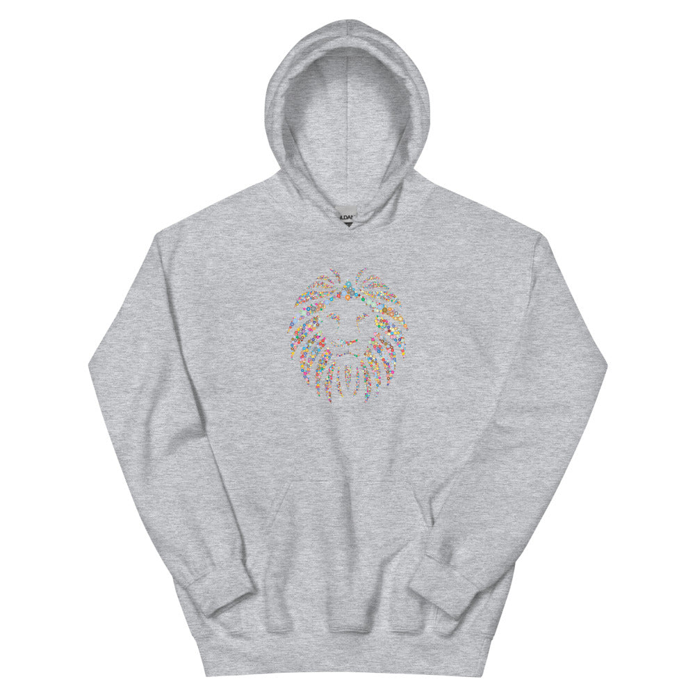 Multi Coloured Lion Unisex Hoodie