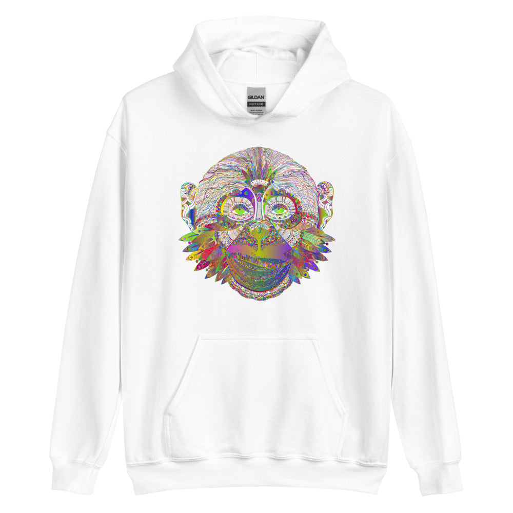 Multi Coloured Monkey Unisex Hoodie