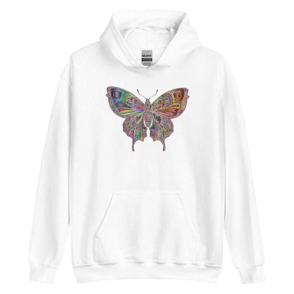 Multi Coloured Butterfly  Unisex Hoodie