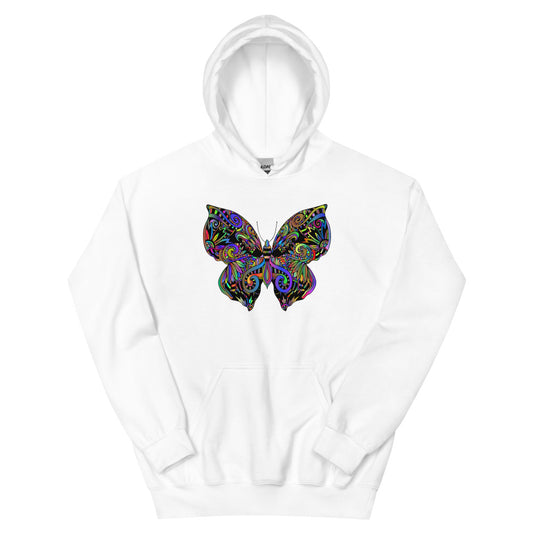 Multi Coloured Butterfly Unisex Hoodie