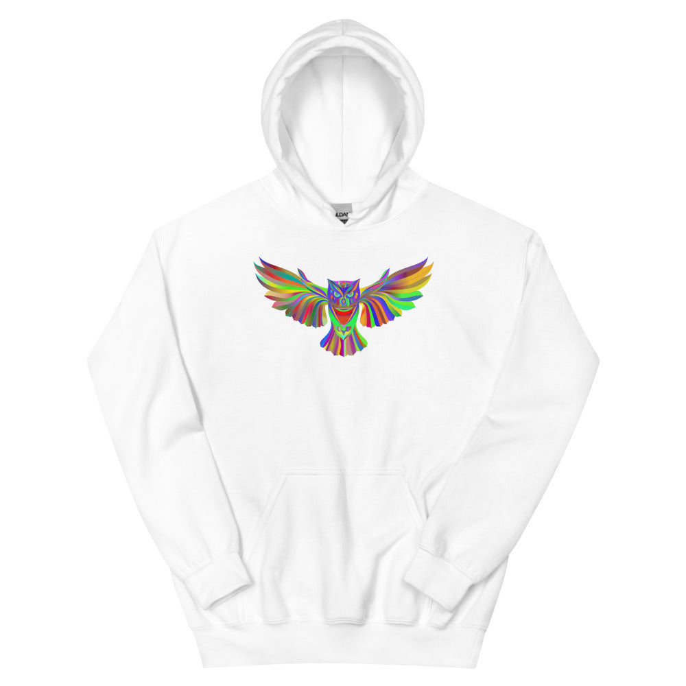 Multi Coloured Owl Unisex Hoodie