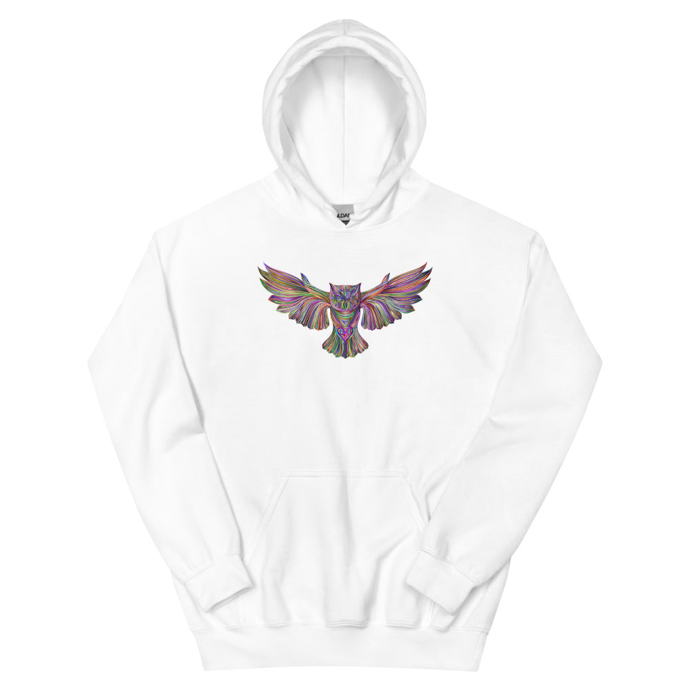 Multi Coloured Owl Unisex Hoodie