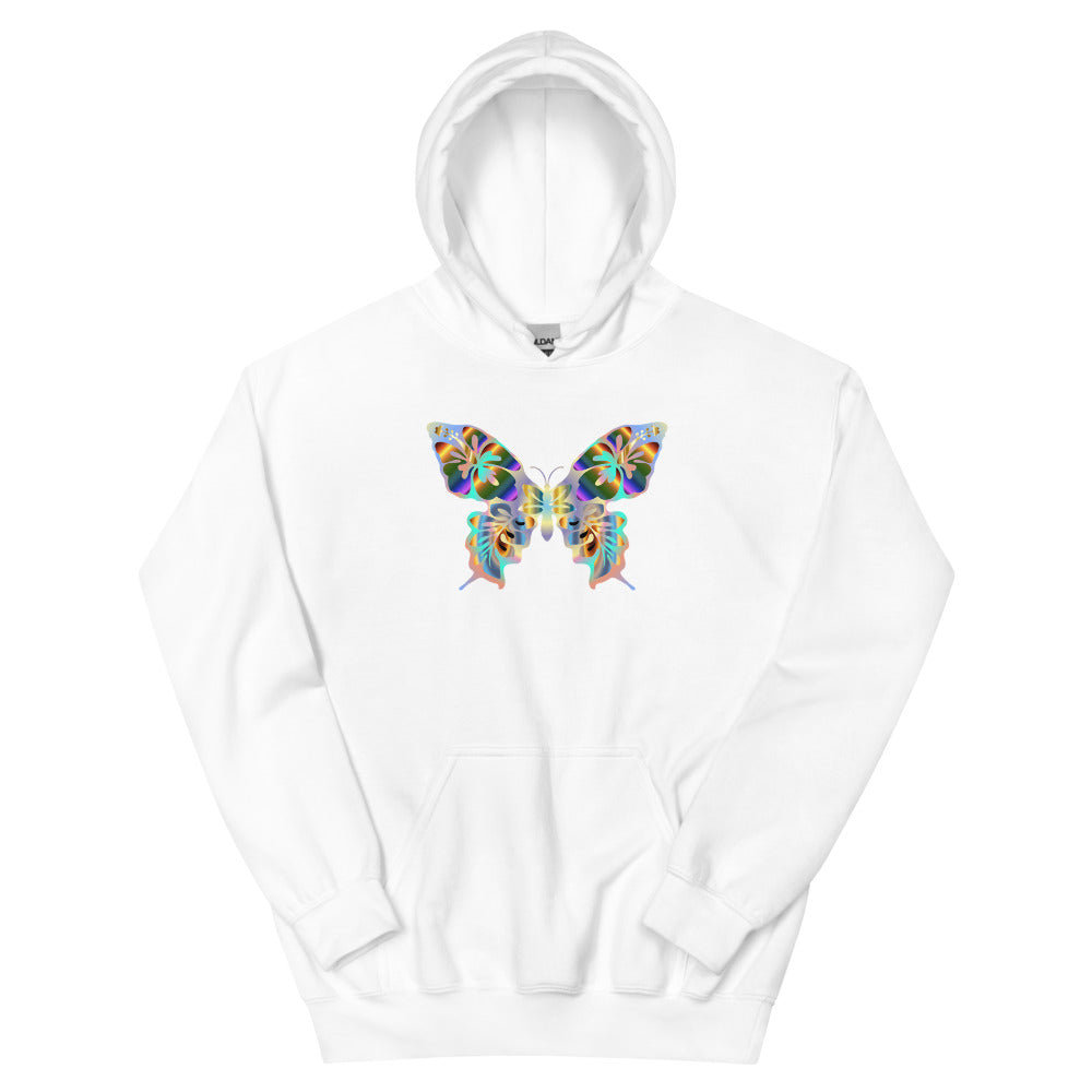 Multi Coloured Butterfly  Unisex Hoodie