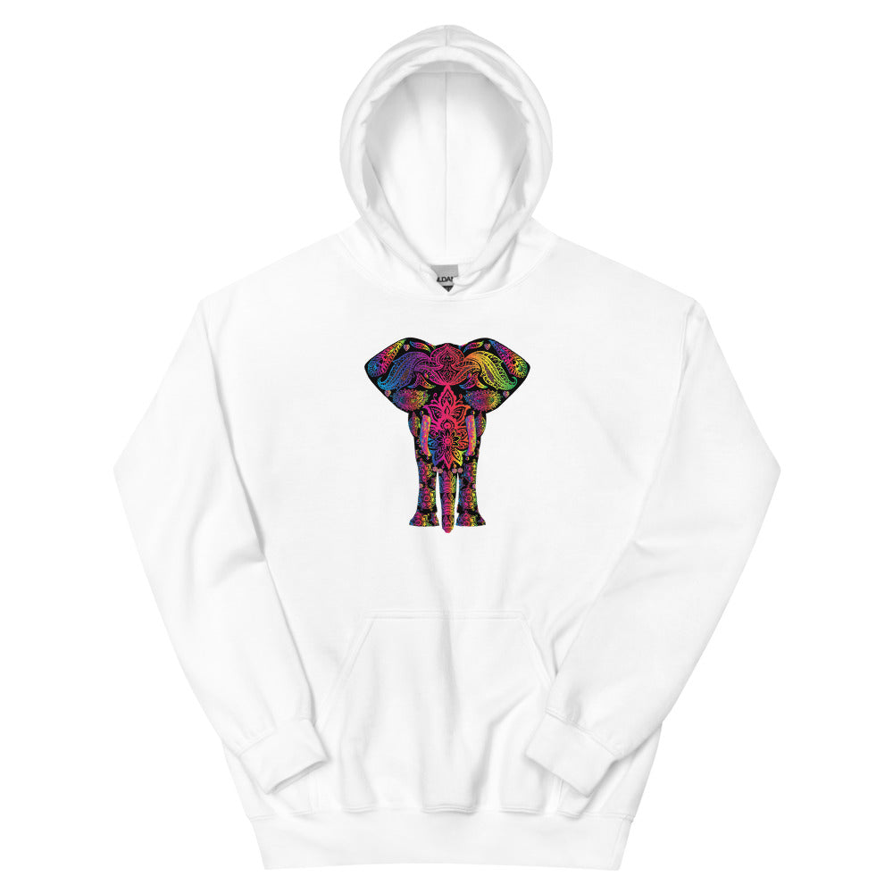 Elephant Face Colour Unisex Hoodie