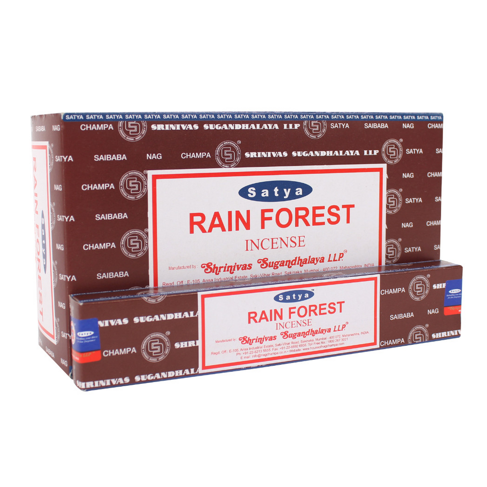 12 Packs of Rainforest Incense Sticks by Satya