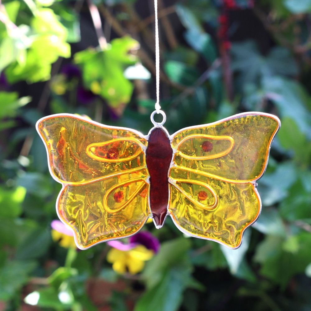 Yellow Brimstone Butterfly Suncatcher