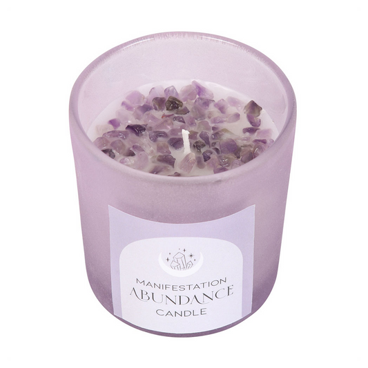 Abundance French Lavender Crystal Chip Candle