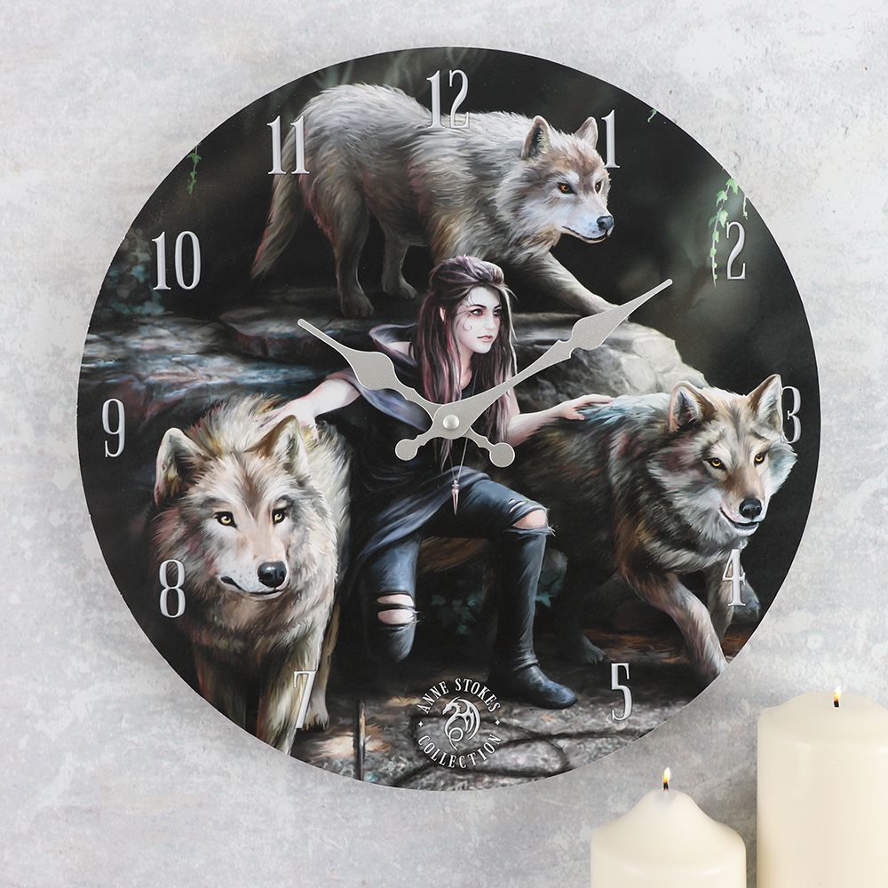 Power Of Three Wall Clock By Anne Stokes