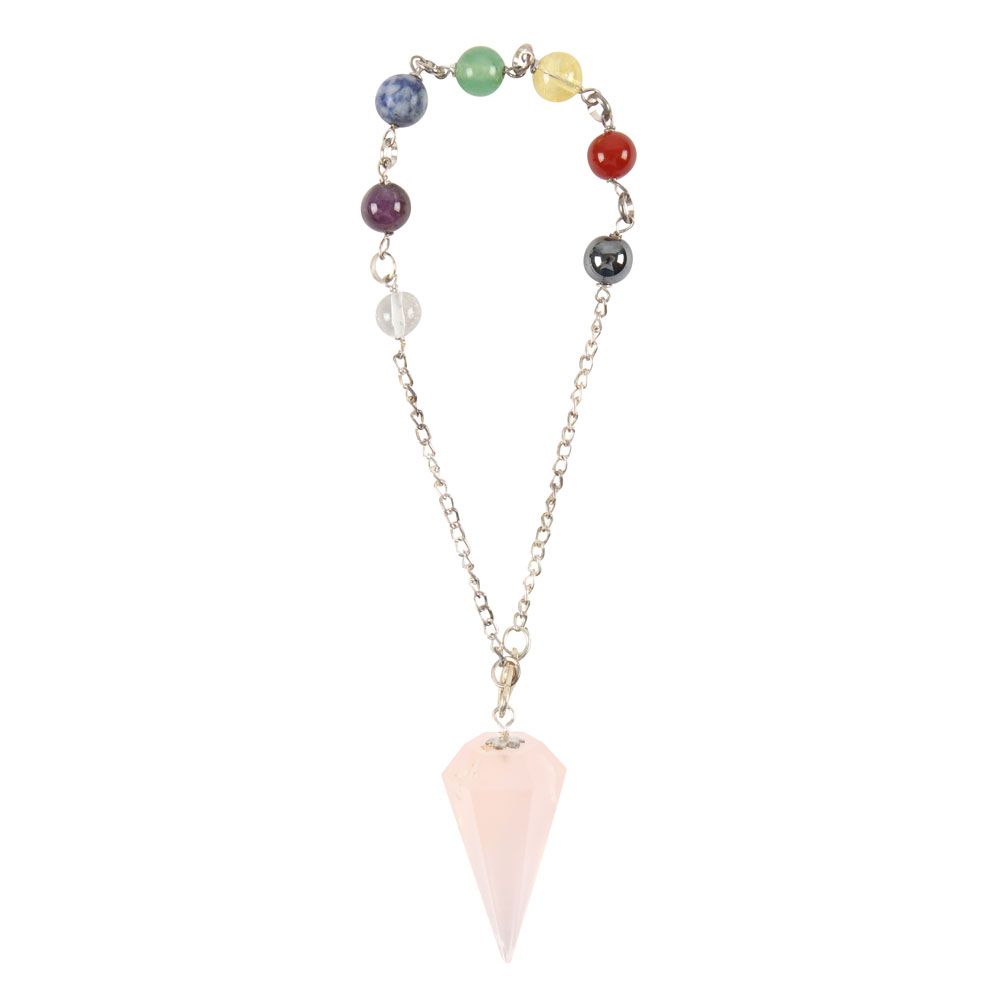 Rose Quartz Chakra Pendulum Bracelet