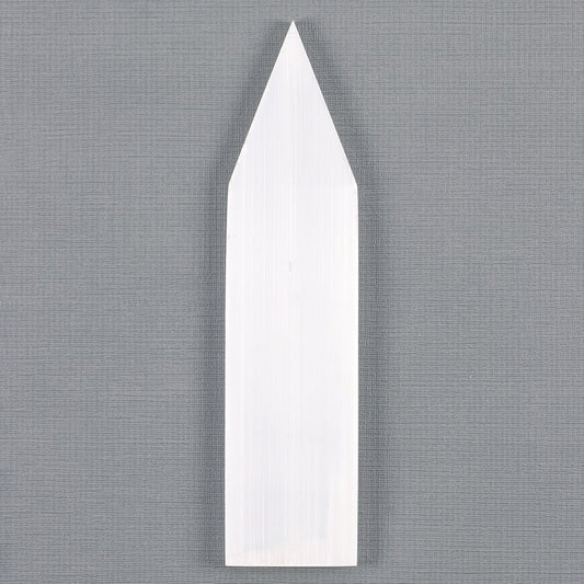 Selenite Flat Pointed Wand