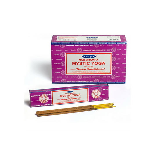 Set of 12 Packets of Mystic Yoga Incense Sticks by Satya