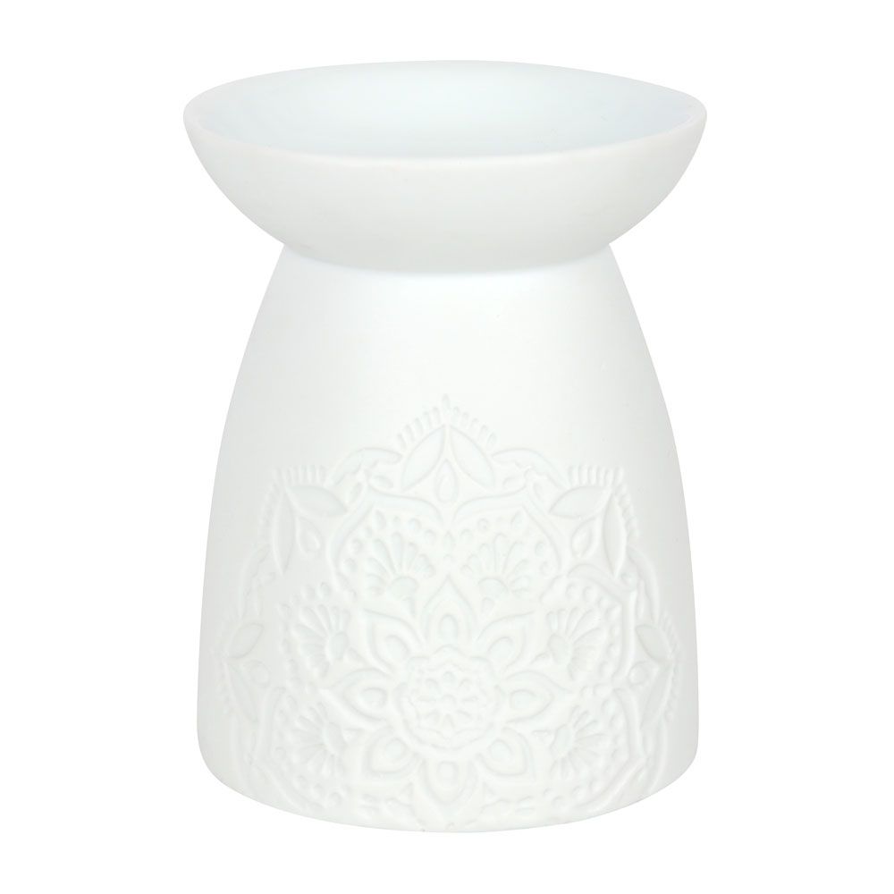 White Ceramic Mandala Oil Burner