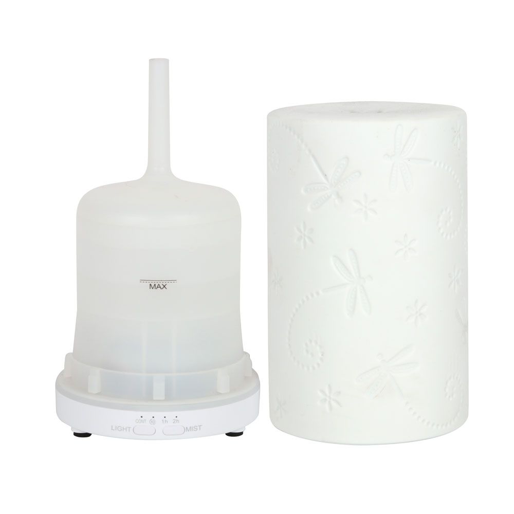 White Ceramic Dragonfly Electric Aroma Diffuser