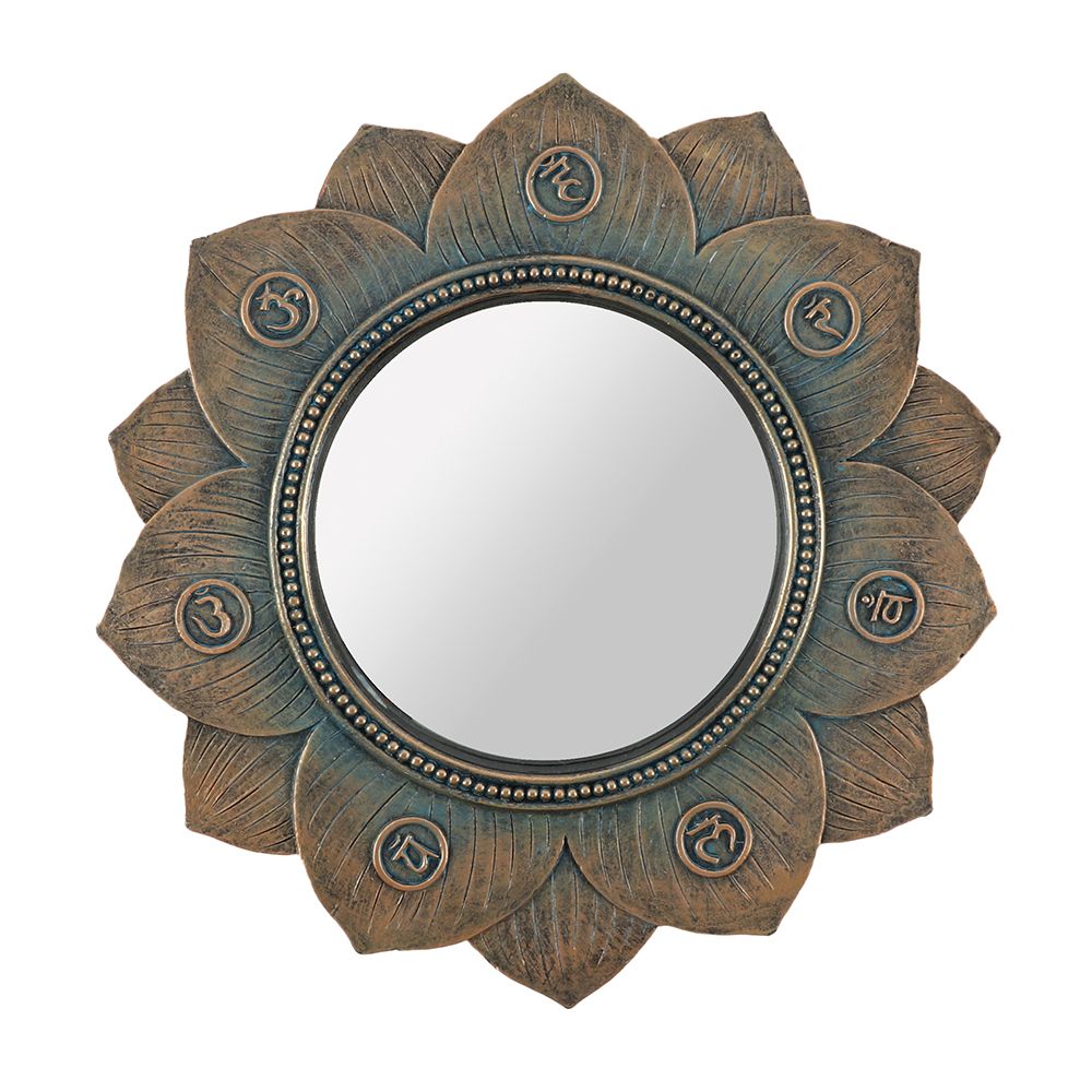 Bronze Lotus Flower Chakra Wall Mirror