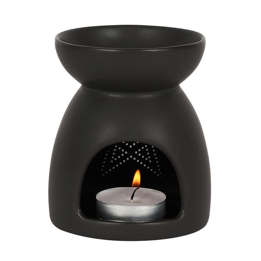 Black Pentagram Cut Out Oil Burner