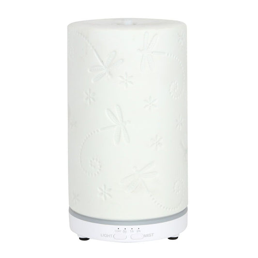 White Ceramic Dragonfly Electric Aroma Diffuser