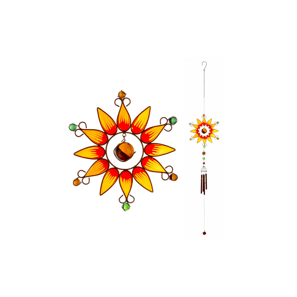 Orange Sunflower Windchime