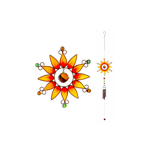 Orange Sunflower Windchime