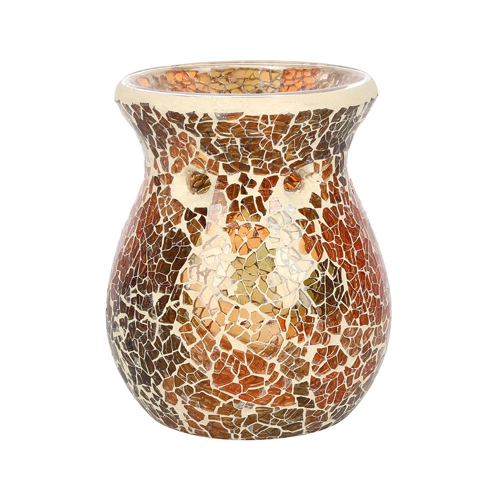 Small Brown Crackle Oil Burner