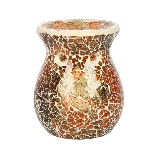 Small Brown Crackle Oil Burner