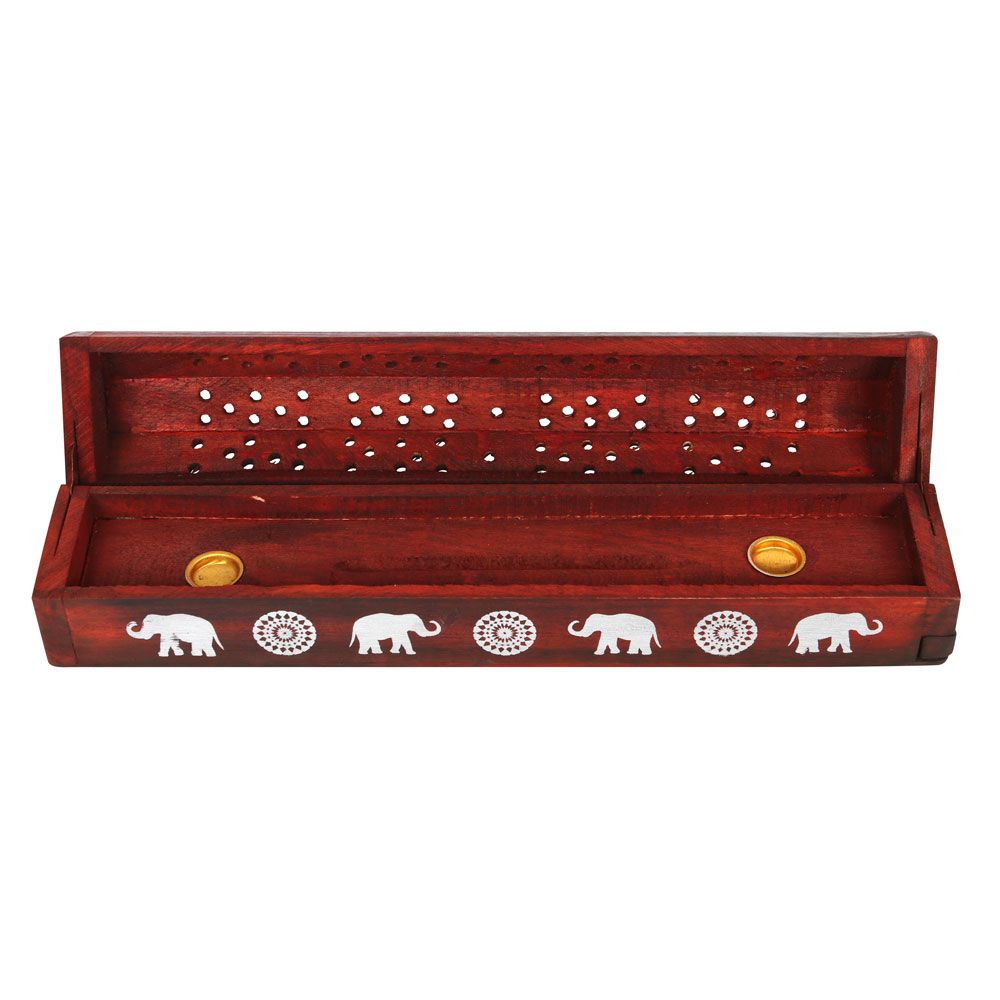 Elephant Wooden Rosewood Incense Box Set