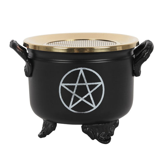 Pentagram Cauldron Resin Incense Burner